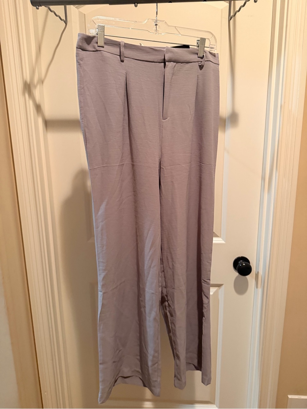 Wide-Leg Dress Pants in Lavender